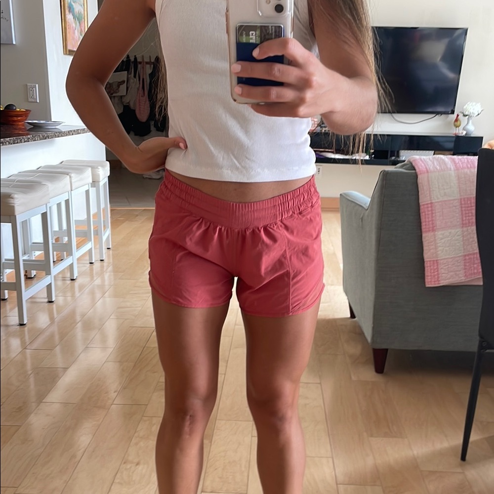 Women's LuluLemon Salmon Color Athletic Shorts